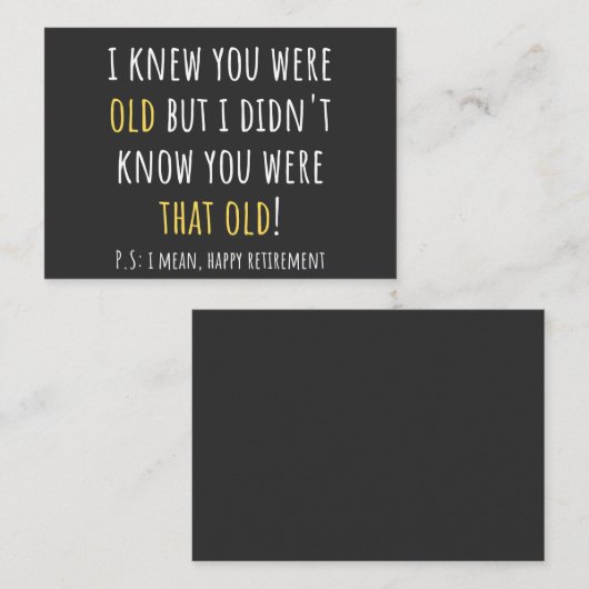 funny retirement, retired, retired teacher, retire visitekaartje (Voorkant / Achterkant)