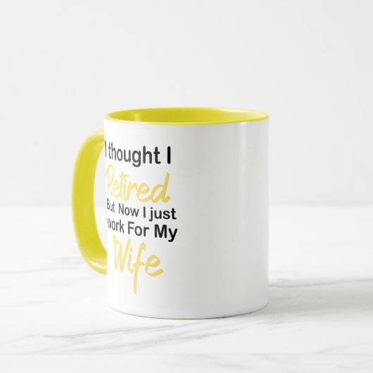 Funny Retirement Retiree Humor Husband Wife, ik Mok (Voorkant links)