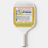 Funny Retirement RX Pickleball Pickleball Paddle (Achterkant)