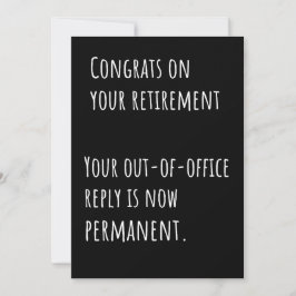 Funny Retirement Sarcastic Congratulations Card Bedankkaart