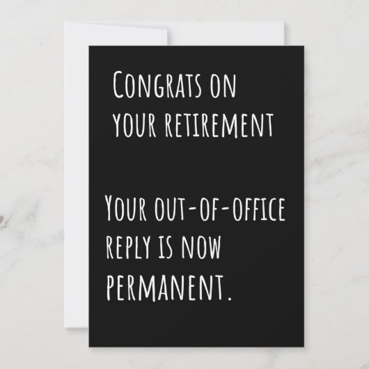 Funny Retirement Sarcastic Congratulations Card Bedankkaart (Voorkant)