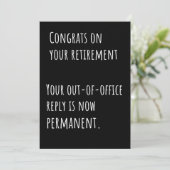 Funny Retirement Sarcastic Congratulations Card Bedankkaart (Staand voorkant)