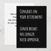 Funny Retirement Sarcastic Congratulations Card Bedankkaart (Voorkant / Achterkant)