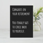Funny Retirement Sarcastic Congratulations Card Bedankkaart (Staand voorkant)