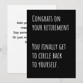 Funny Retirement Sarcastic Congratulations Card Bedankkaart (Voorkant / Achterkant)