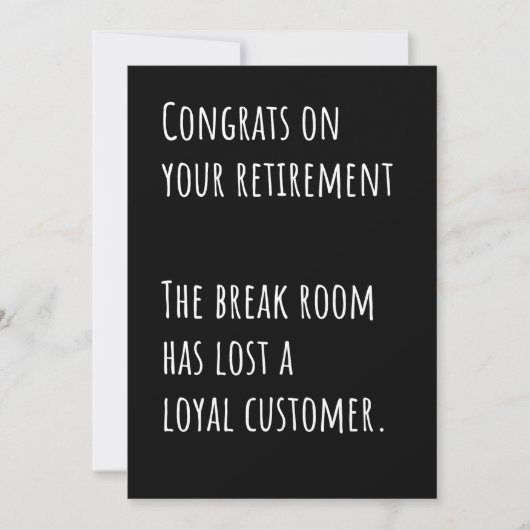 Funny Retirement Sarcastic Congratulations Card Bedankkaart (Voorkant)