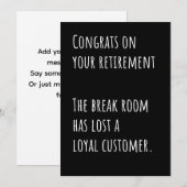 Funny Retirement Sarcastic Congratulations Card Bedankkaart (Voorkant / Achterkant)