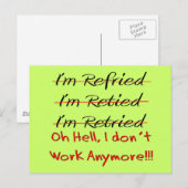 Funny Retirement Shirten and Gifts Briefkaart (Voorkant / Achterkant)