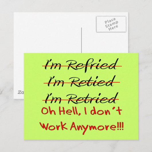 Funny Retirement Shirten and Gifts Briefkaart (Voorkant / Achterkant)