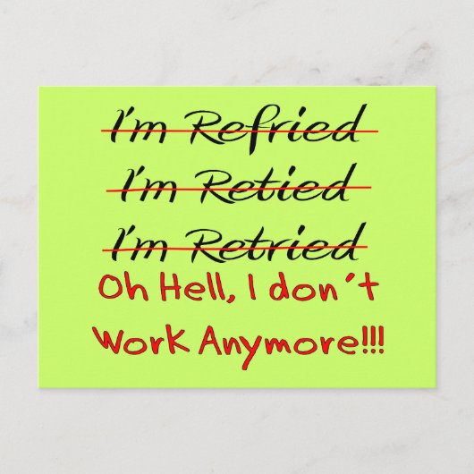 Funny Retirement Shirten and Gifts Briefkaart (Voorkant)