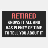 Funny Retirement Sticker (Voorkant)