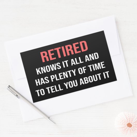 Funny Retirement Sticker (Envelop)