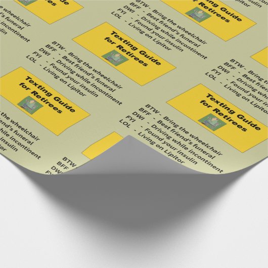 Funny Retirement Texting Cadeaupapier (Hoek)