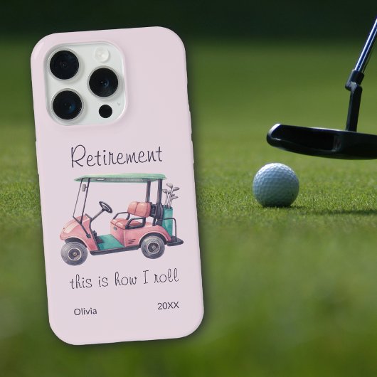 Funny Retirement This Is How I Roll Golf Cart Gift iPhone Hoesje
