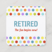 Funny Retirement Vierkante Visitekaartje (Voorkant)
