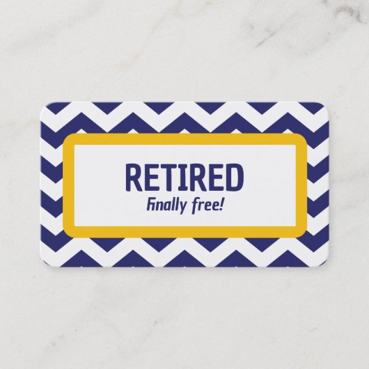 Funny Retirement Visitekaartje (Voorkant)