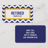 Funny Retirement Visitekaartje (Voorkant / Achterkant)