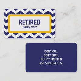 Funny Retirement Visitekaartje