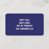 Funny Retirement Visitekaartje (Achterkant)