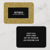 Funny Retirement Visitekaartje (Voorkant / Achterkant)
