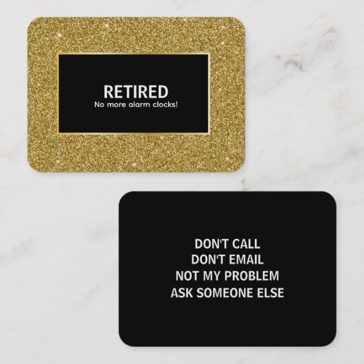 Funny Retirement Visitekaartje (Voorkant / Achterkant)