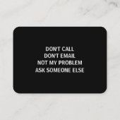 Funny Retirement Visitekaartje (Achterkant)