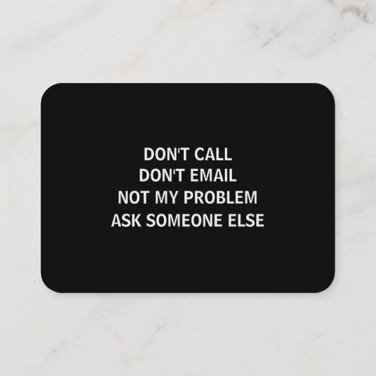 Funny Retirement Visitekaartje (Achterkant)