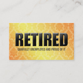 Funny Retirement Visitekaartjes Contactkaartje