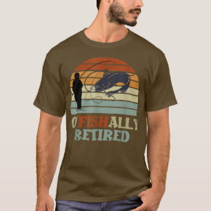 Funny Retirement Vissende Design in bejaarde toest T-shirt