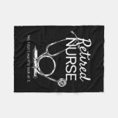 Funny Retiring Nurse wil geen pensioen zien Fleece Deken (Voorkant (Horizontaal))