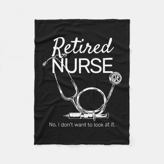 Funny Retiring Nurse wil geen pensioen zien Fleece Deken (Voorkant)