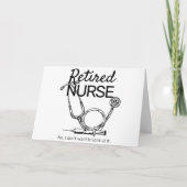 Funny Retiring Nurse wil geen pensioen zien Kaart (Voorkant)