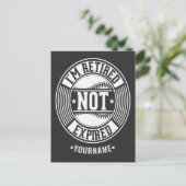 Funny Retivation Gift I'm Retired NOT Expired Briefkaart (Staand voorkant)