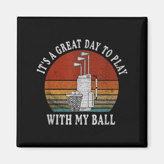 Funny Retre Golf Tee For Men Golf,funny Srt Father Magneet (Voorkant)