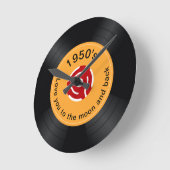 Funny Retro 1950's Romantische Gezegde Ronde Klok (Hoek)