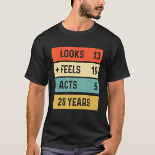 Funny Retro 28e verjaardag 28 jaar oud geboren in  T-shirt