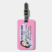 Funny Retro 50's Sarcastische vrouw: Triple Threat Bagagelabel (Voorkant verticaal)