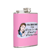 Funny Retro 50's Sarcastische vrouw: Triple Threat Heupfles (Rechts)