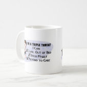 Funny Retro 50's Sarcastische vrouw: Triple Threat Koffiemok (Voorkant links)