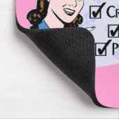 Funny Retro 50's Sarcastische vrouw: Triple Threat Muismat (Hoek)