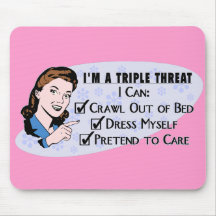 Funny Retro 50's Sarcastische vrouw: Triple Threat