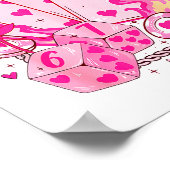 Funny Retro 6 7 Valentine Love Hearts Playing Card Poster (Hoek)