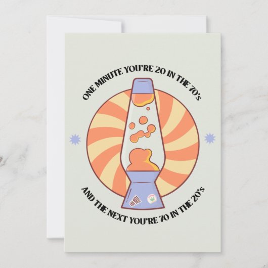 Funny Retro 70's Feestdagenkaart (Voorkant)