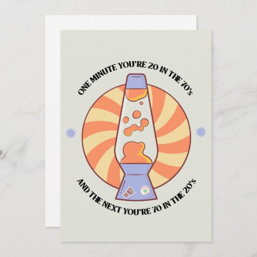 Funny Retro 70's Feestdagenkaart (Voorkant / Achterkant)