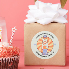 Funny Retro 70's Ronde Sticker