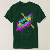 Funny Retro 80s Cassettebandje Potcil Throwback Mu T-shirt (Design voorkant)
