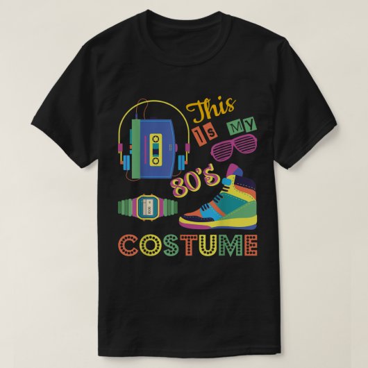 Funny Retro 80s Costume Party Design T-shirt (Design voorkant)