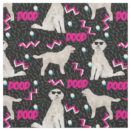 Funny Retro 80s Goldendoedle dood stof (Close Up)