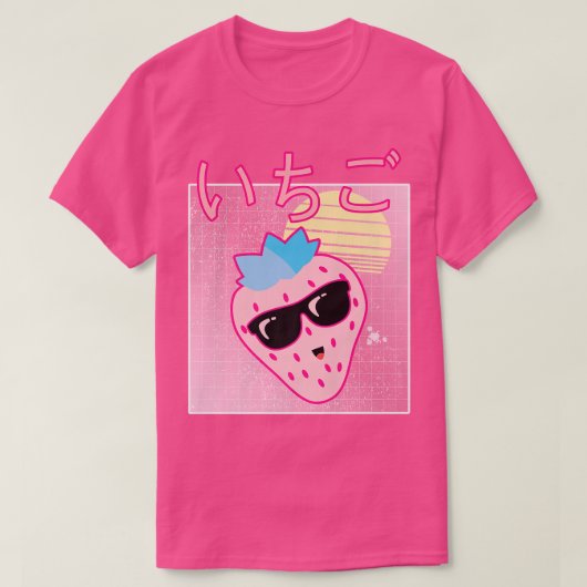 Funny Retro 90s Japanese Kawaii Strawberry Retro A T-shirt (Design voorkant)