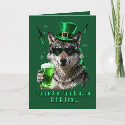 Funny Retro 90s St. Patricks Card – For Him Kaart (Voorkant)